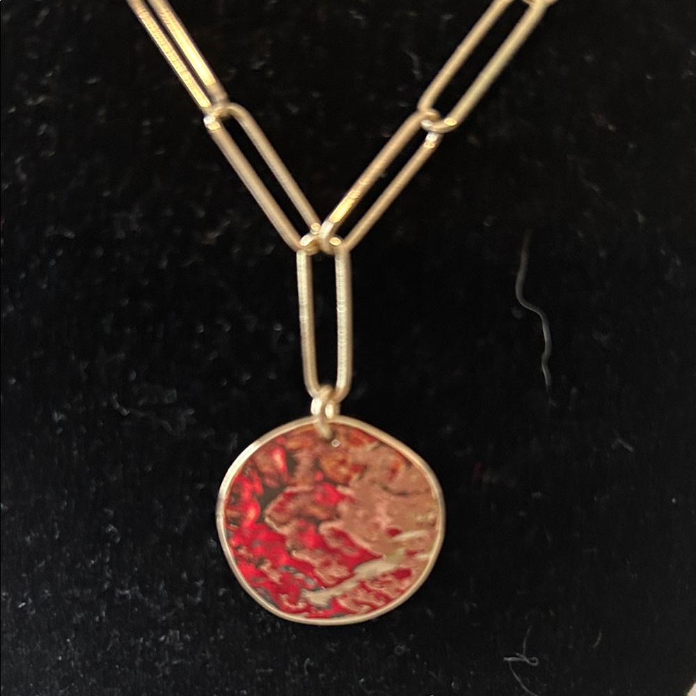 Gold Layered Necklace with Gold Pendants NEW - Picture 2 of 6
